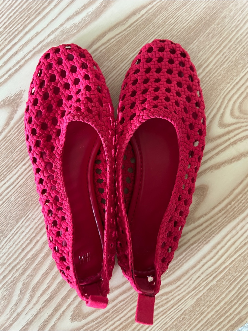 H&M Crochet Ballet Flats - Red
